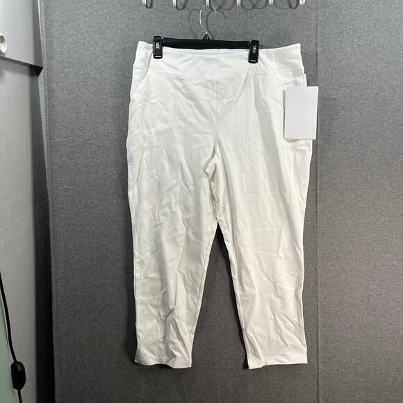 Women with Control Prime Stretch Denim Tummy Control Pant White Petite X-Large - Picture 1 of 10